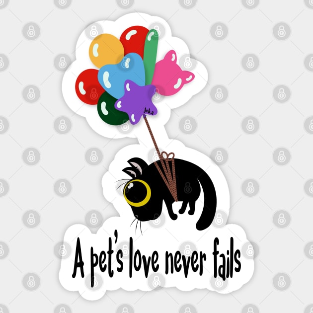 Gatito y Globos Sticker by leeloolook